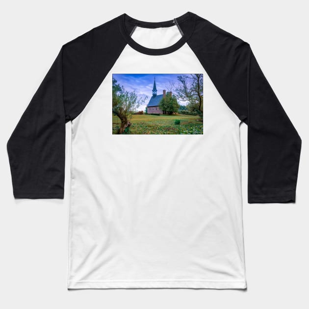 Church at  Grand-Pré National Historic Site Baseball T-Shirt by kenmo